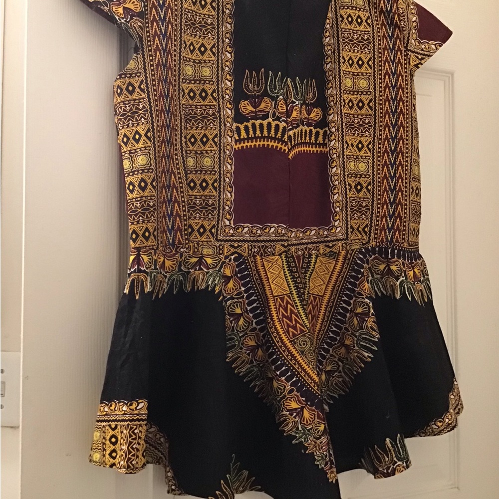 African print dress shirt